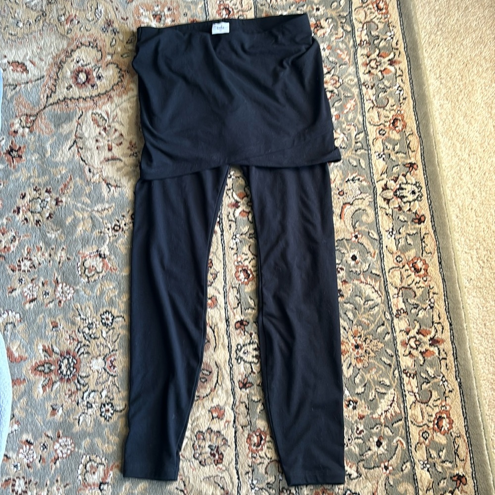 Cabi Black leggings with wrap.
